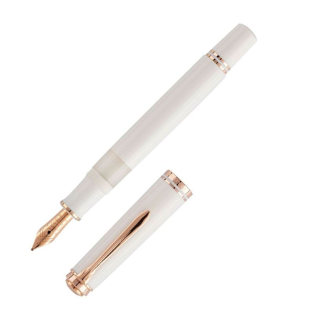 Ultima ocazie - Stilou Souveran M600 White & Rose Gold, Pelikan -Editie Speciala 2025