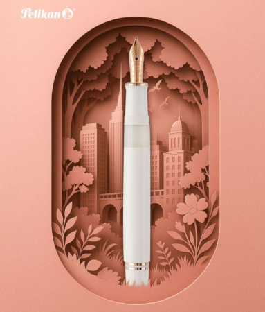 Stilou Souveran M600 White & Rose Gold, Pelikan -Editie Speciala 2025 [6]