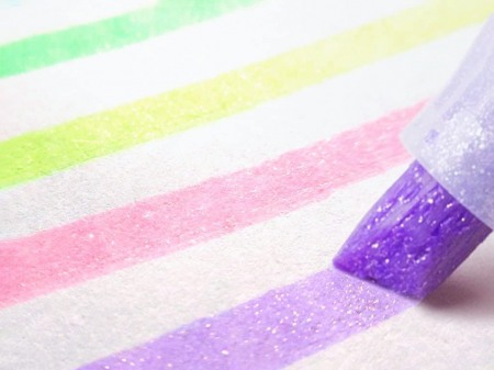 Textmarker Kirarich Glitter 5 culori/set Zebra [1]