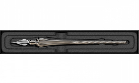 Toc Caligrafic de Sticla 18 cm Round Glass Pen Black, Jacques Herbin [4]