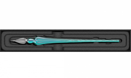 Toc Caligrafic de Sticla 18 cm Round Glass Pen Emerald, Jacques Herbin [4]