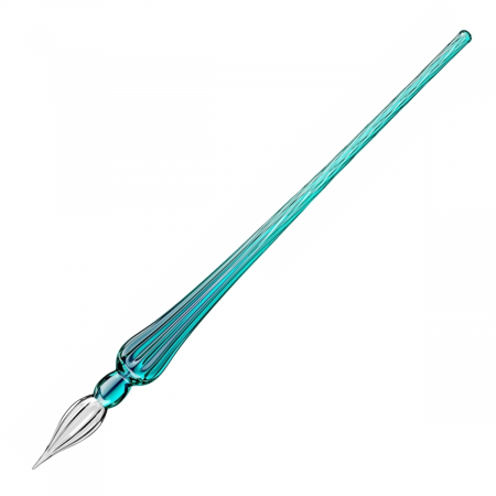 Stilouri caligrafice - Toc Caligrafic de Sticla 18 cm Round Glass Pen Emerald, Jacques Herbin
