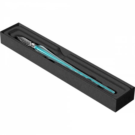Toc Caligrafic de Sticla 18 cm Twisted Glass Pen Blue Azur, Jacques Herbin [3]