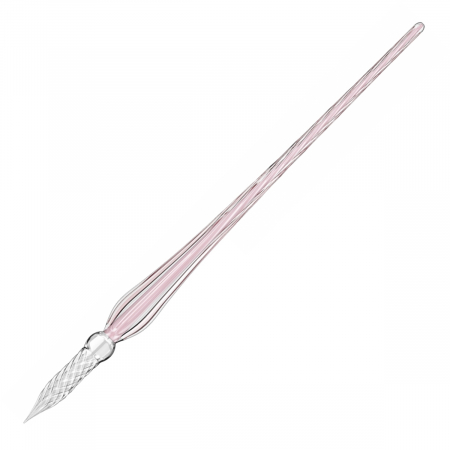 Stilouri caligrafice - Toc Caligrafic de Sticla 18 cm Twisted Glass Pen Pale Pink, Jacques Herbin