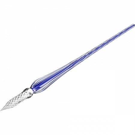 Toc Caligrafic de Sticla 18 cm Twisted Glass Pen Night Blue, Jacques Herbin [2]