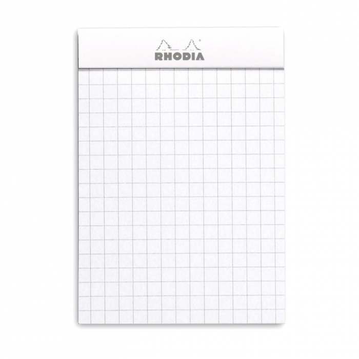 RHODIA No.11 Stapled Notepad, White A7, 80 sheets, square grid [3]