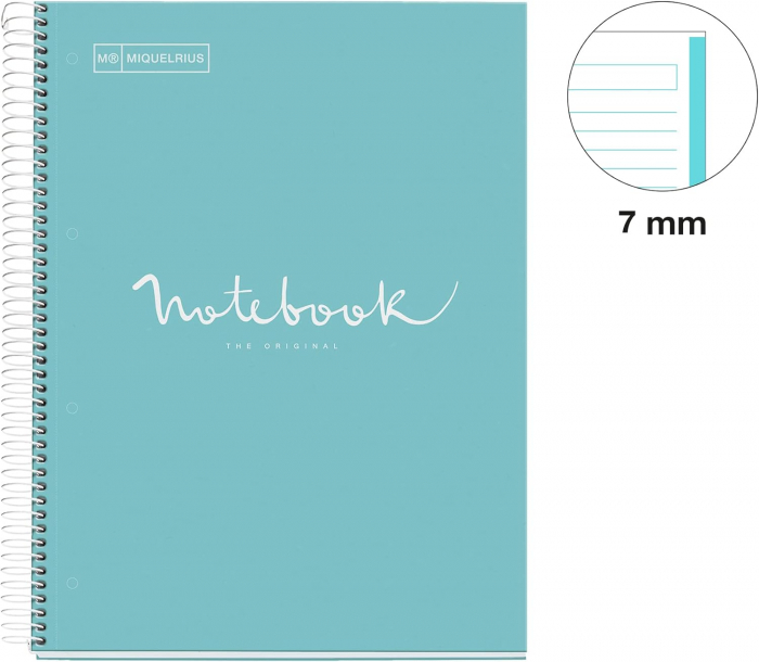 Caiet MIQUELRIUS Emotions Skyblue, A5 120 file, dictando [3]