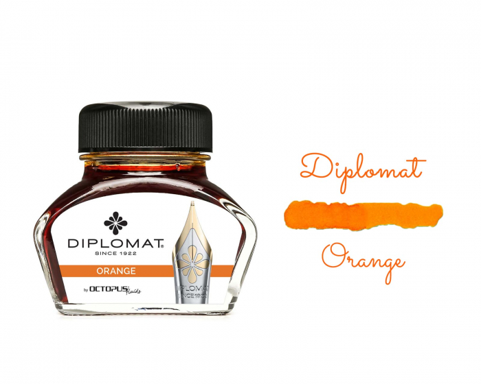 Calimara cu cerneala 30 ml Diplomat Octopus Orange [2]