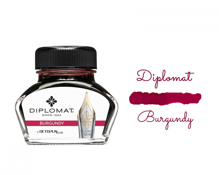 Diplomat Octopus ink bottle 30 ml Burgundy Red [2]