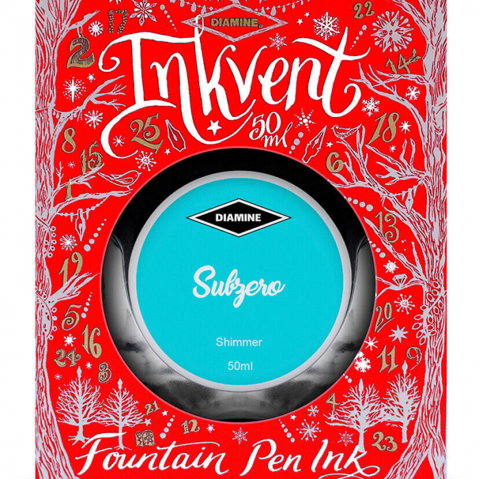 Diamine Inkvent Red Edition Shimmer 50 ML - Subzero [2]