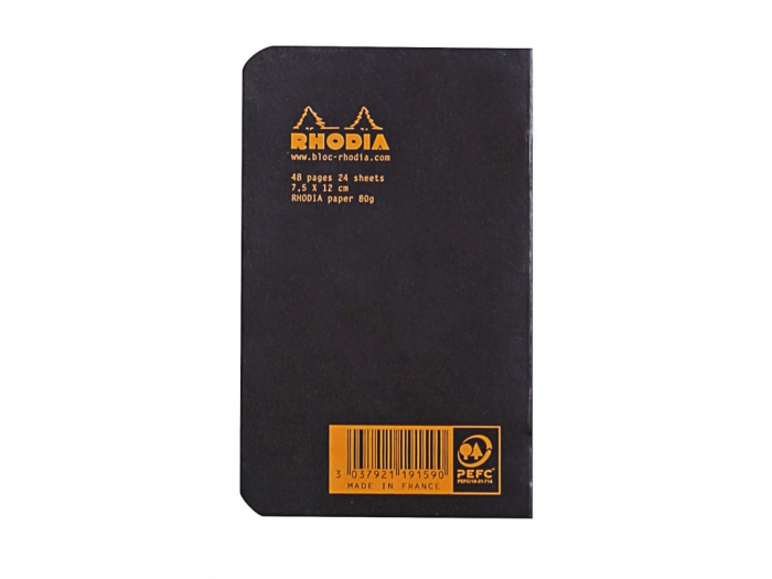 Notes RHODIA Pocket, Black A7, 24 file, patratele [3]