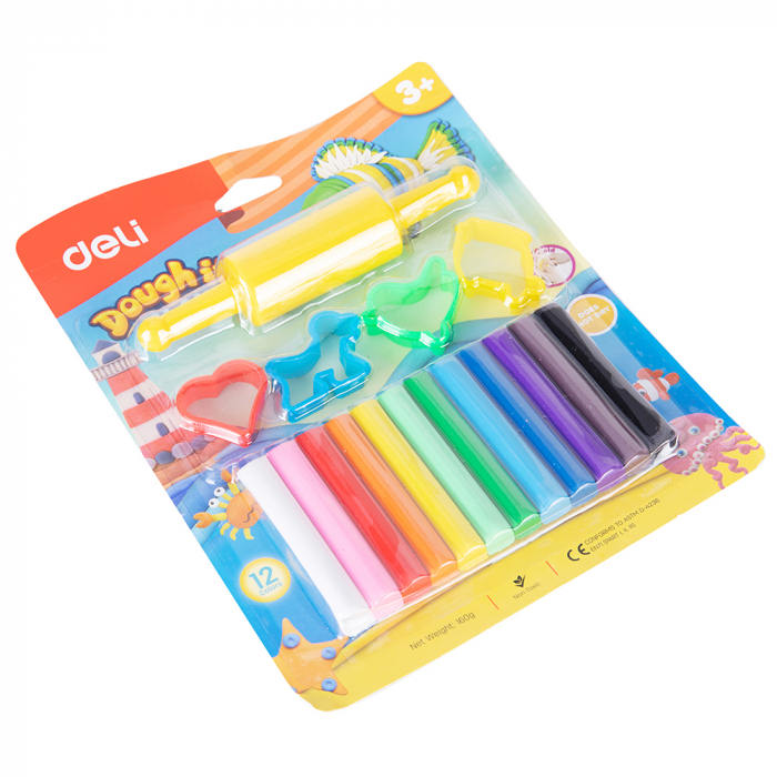 Modeling clay Deli 12 colors 160g [2]