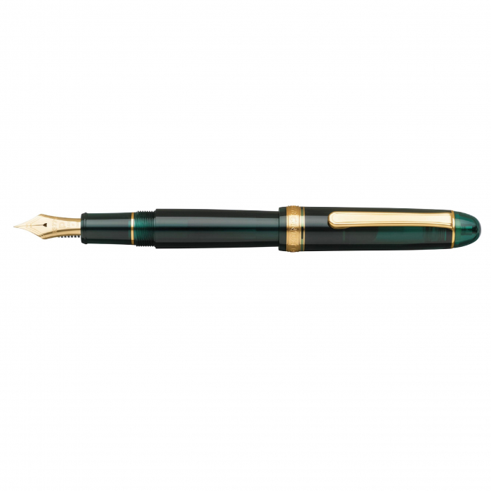 Platinum #3776 CENTURY Laurel Green F - 14K Gold Nib [8]