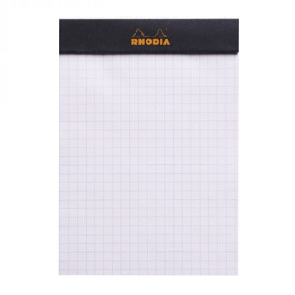 Blocnotes RHODIA No.13, Black A6, 80 file, patratele [3]