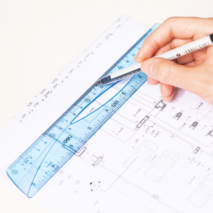 Ruler H10 20cm blue Deli [3]