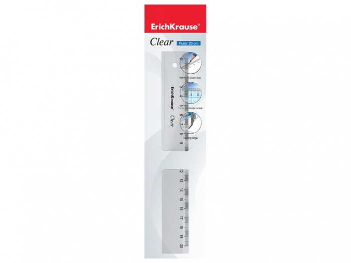 Plastic ruler Erich Krause 20cm [2]