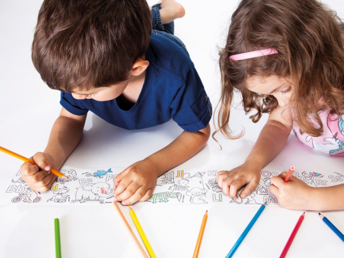 Carioca creative set, mini coloring roll paper 85x10 cm + colored pencils [3]