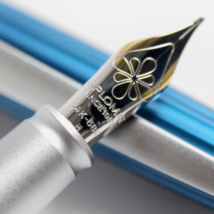 Stilou Diplomat Aero Blue M - penita aurita 14k [3]