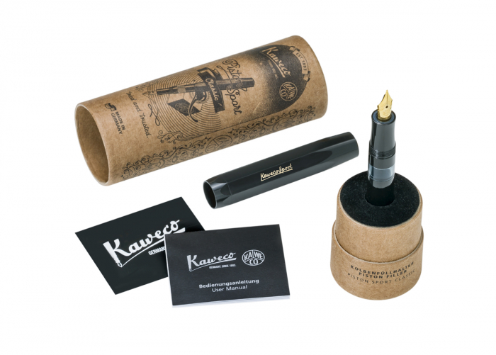 Stilou Kaweco PISTON SPORT CLASSIC Black/Gold F [5]