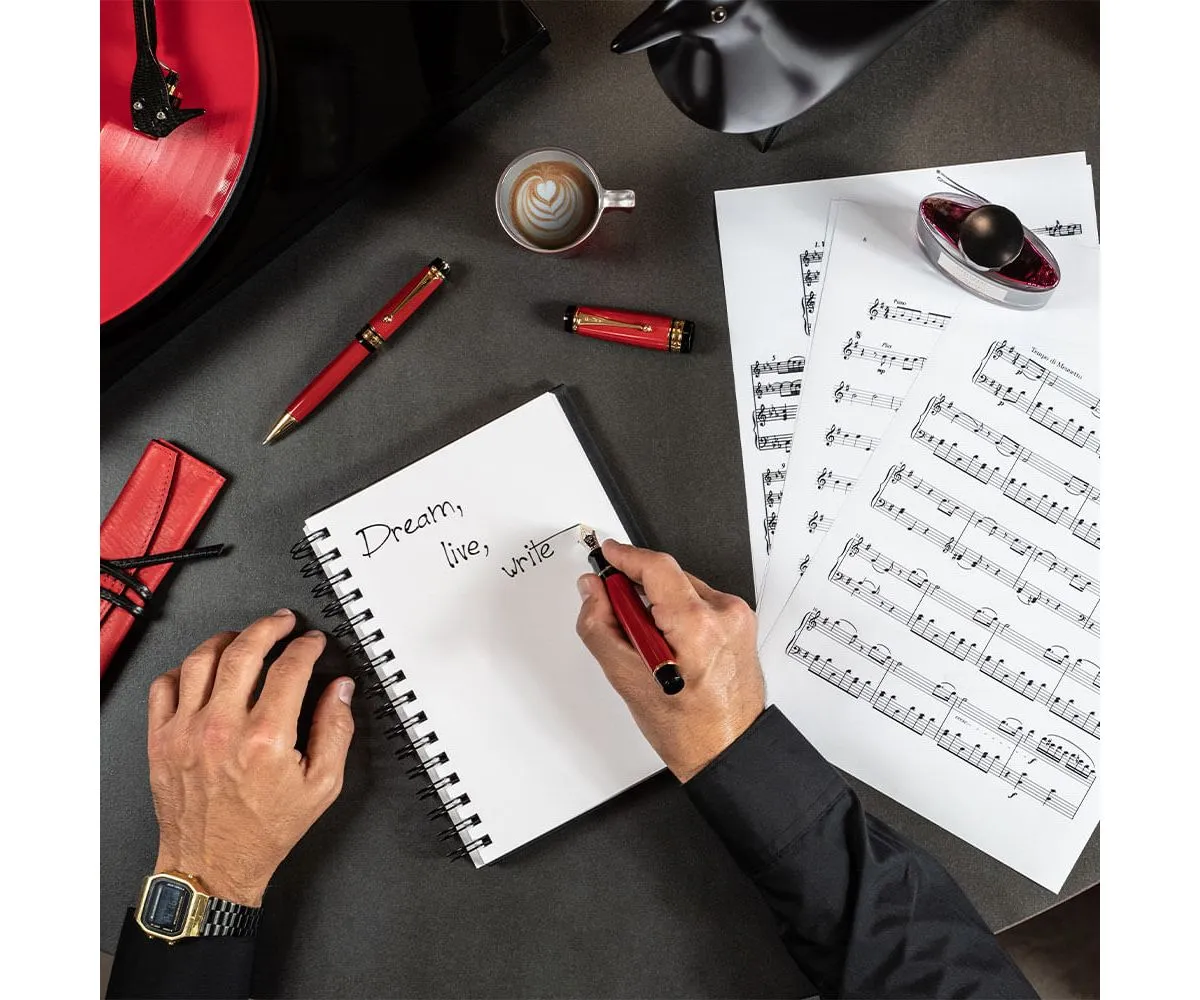 Stilou Pilot Custom Urushi Red M - Penita Aur 18k [7]