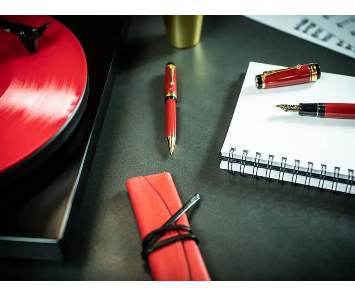 Stilou Pilot Custom Urushi Red M - Penita Aur 18k [8]