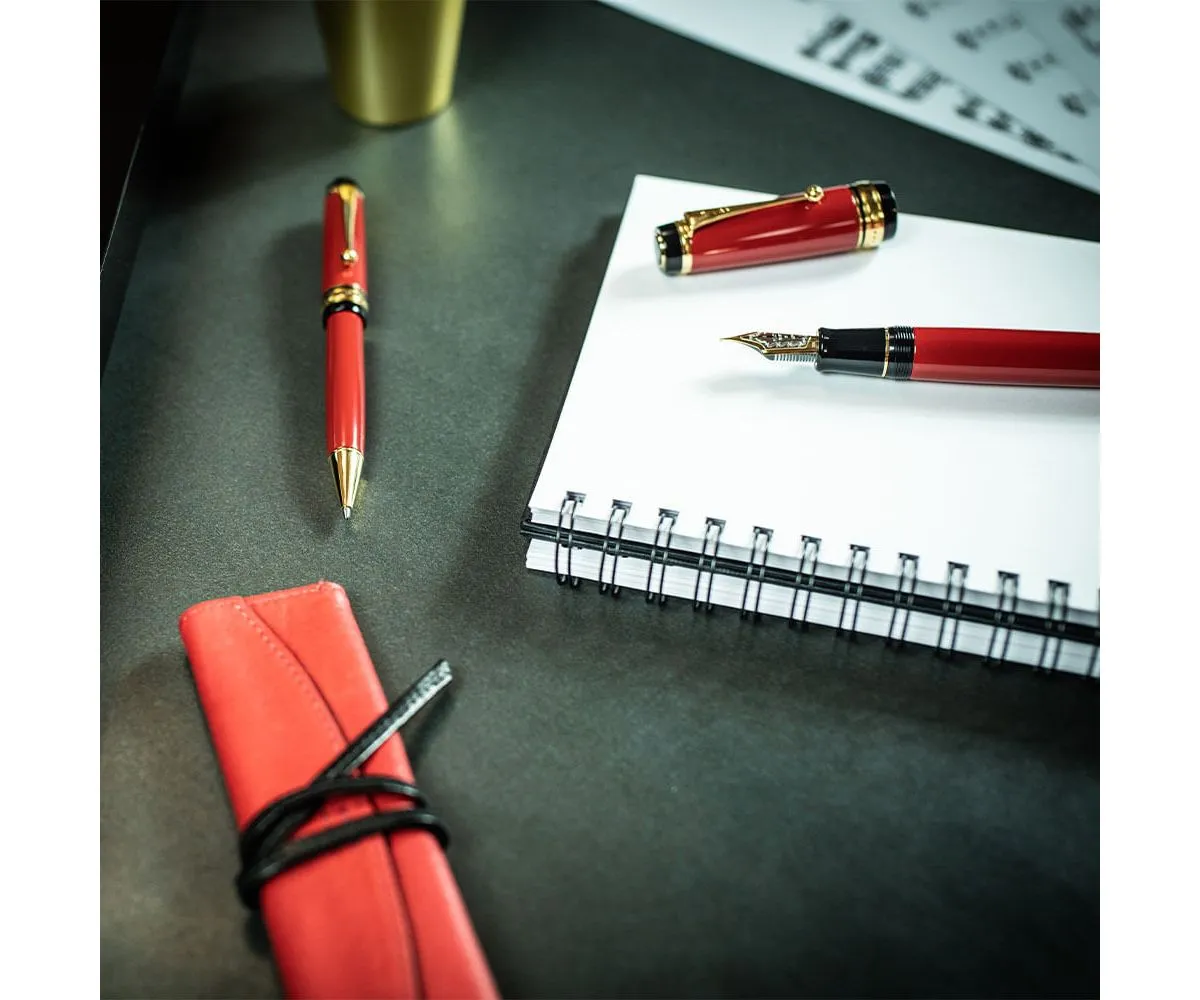 Stilou Pilot Custom Urushi Red M - Penita Aur 18k [5]
