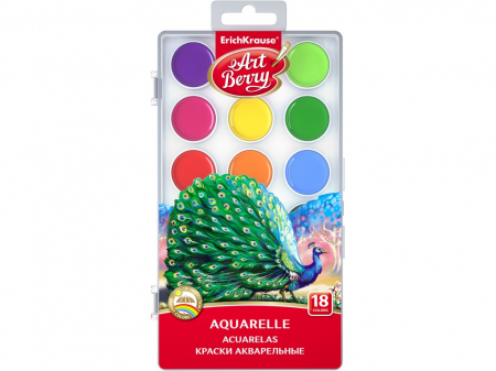 Acuarele, tempera - Acuarele cu protecție UV ArtBerry 18/set