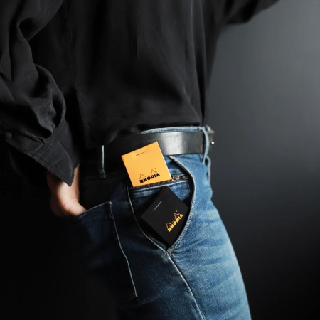 Blocnotes RHODIA No.12 Black, 8,5x12 cm, 80 file, patratele [3]