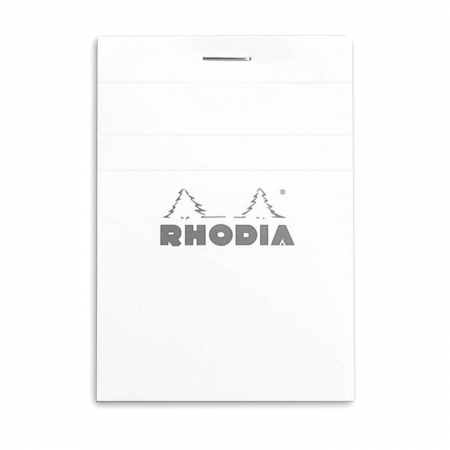 Notebooks - RHODIA No.11 Stapled Notepad, White A7, 80 sheets, square grid