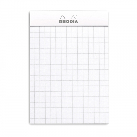 RHODIA No.11 Stapled Notepad, White A7, 80 sheets, square grid [2]
