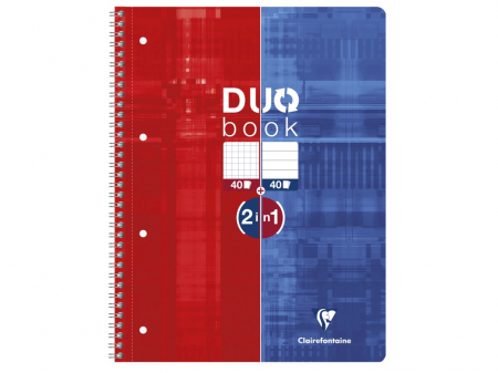 Caiete - Caiet Clairefontaine Duo Book 2 in 1, A4+ reversibil, 80 file