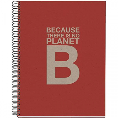 Agende si caiete - Caiet MIQUELRIUS Ecoalf Red, A5 120 file, matematica