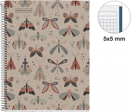 MIQUELRIUS Ecobutterfly, A5 80 sheets, line grid [1]