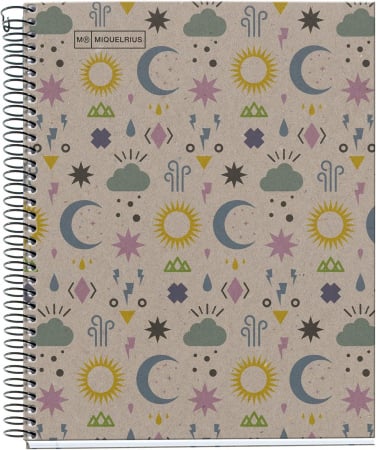 Notebooks - MIQUELRIUS Eco Lunas Design, A5 80 sheets, square grid