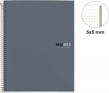 Caiet MIQUELRIUS MR Notebook1 Graphite, A5 80 file, matematica [1]