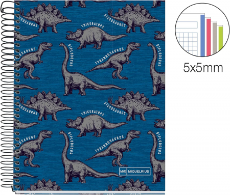 MIQUELRIUS Wild Dino, A5 140 sheets, square grid [2]