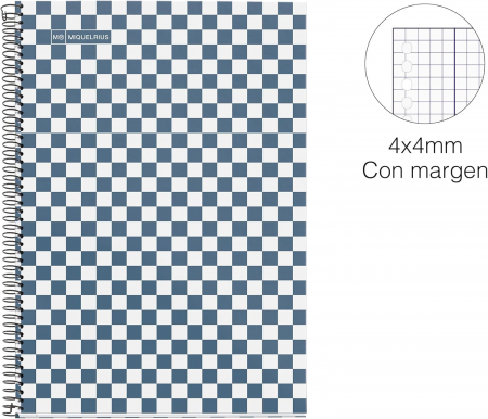 Caiet MIQUELRIUS Checkerboard A4, 80 file, matematica 4x4 mm [2]