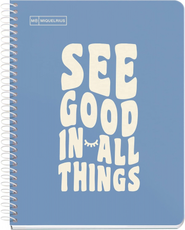 Agende si caiete - Caiet MIQUELRIUS Message Notebook Capri Blue, A5 100 file, dictando