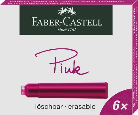 Instrumente de scris si produse conexe - Cartuse cerneala Faber-Castell Pink- set de 6 buc.