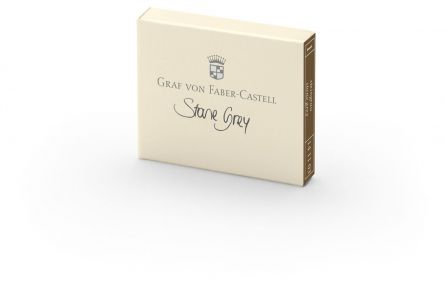 Instrumente de scris si produse conexe - Cartuse cerneala Graf von Faber-Castell Stone Grey - set de 6 buc.
