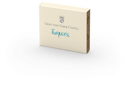 Cartuse cerneala, mine si rezerve - Cartuse cerneala Graf von Faber-Castell Turquoise - set de 6 buc.