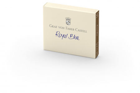 Instrumente de scris si produse conexe - Cartuse cerneala Graf von Faber-Castell Royal-Blue - set de 6 buc.