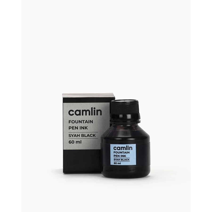 Bottled Ink - Fountain pen ink Camlin 60 ml, Syah Black
