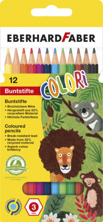 Creioane colorate - Creioane colorate Eberhard Faber 12 culori
