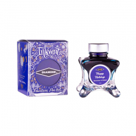 Bottled Ink - Diamine Inkvent Blue Edition Shimmer&Sheen 50 ML - Happy Holidays