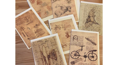 Instrumente de scris si produse conexe - Carte Postala Leonardo