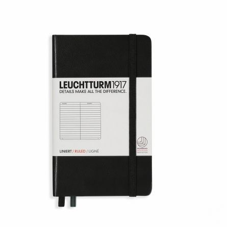 Agende si caiete - Leuchtturm A6 Punctat, coperta rigida, Black