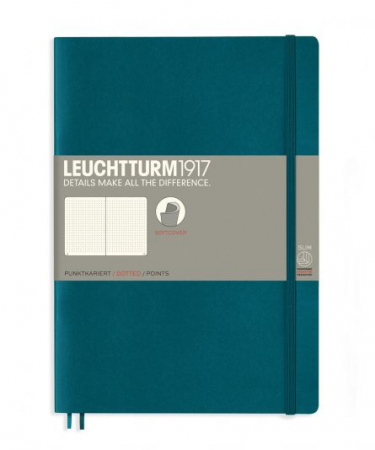 Leuchtturm B5 Punctat, coperta flexibila, Pacific Green [0]