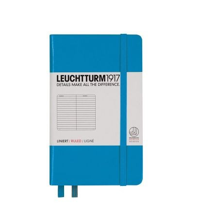 Agende si caiete - Leuchtturm A6 dictando, coperta rigida, Azure