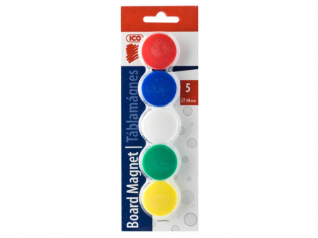 Flipchart, whiteboard, table de conferinta, accesorii - Magneti pentru whiteboard ICO 30 mm, 5 buc/set